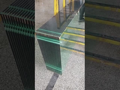 15 mm doorzichtig gehard glas met gaten