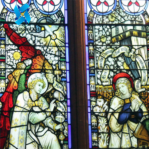 Stevige Tiffany Art Church Stained Glass 3mm22mm Dubbel Verglaasd Glazen venster voor Muur