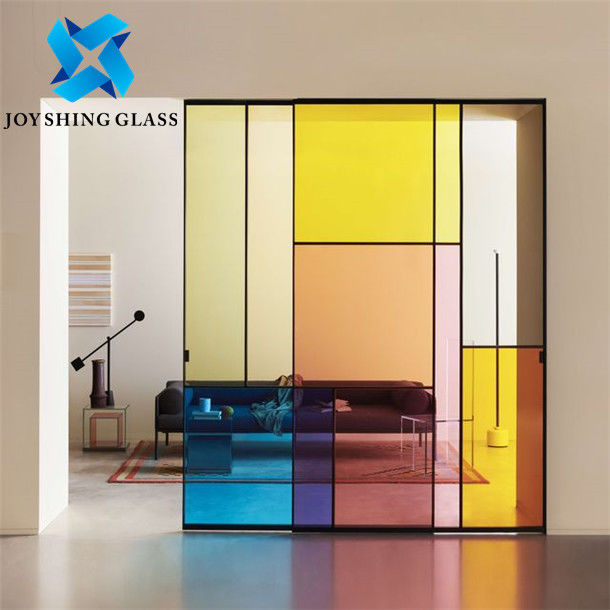 Verblind het Kleurrijke Bevlekte Dichroic Comité van het Glasblad Gedrukte Glas