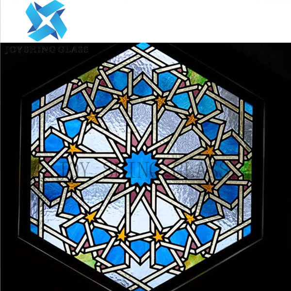 Stevige Tiffany Art Church Stained Glass 3mm22mm Dubbel Verglaasd Glazen venster voor Muur