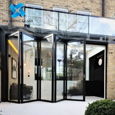 Thermal Break Aluminium Bi Fold Doors Balkon Geluidsdichte glazen deur