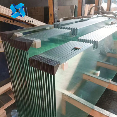 Op maat gemaakte 10 mm heldere raamloze gehard glas deur voor winkel