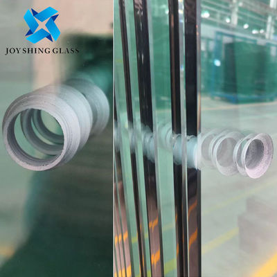 Tennis hek glas 12 mm helder gehard glas met gaten